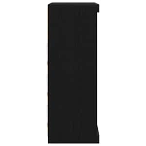 LED komoda Černý dub 81 x 37 x 100 cm Kompozitní dřevo - obrázek 7