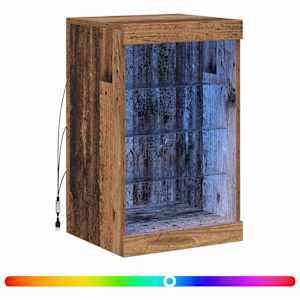 LED komoda Staré dřevo 41 x 37 x 67 cm kompozitní dřevo - obrázek 5