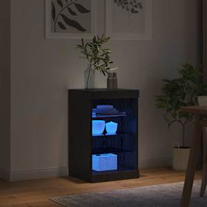 LED komoda Černý dub 41 x 37 x 67 cm kompozitní dřevo - obrázek 4