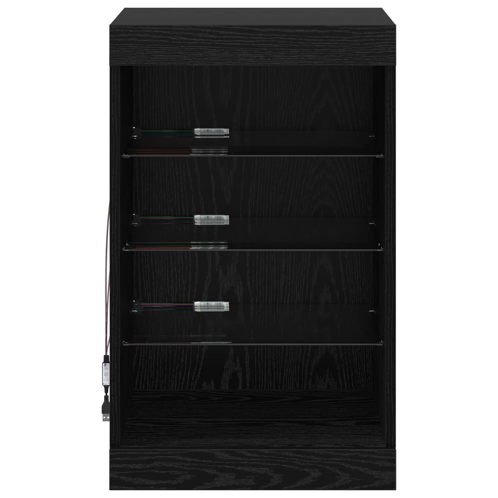 Dressoir met LED-verlichting 41x37x67 cm bruin eikenkleur - Afbeelding 6