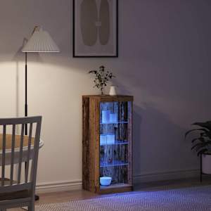 LED komoda Staré dřevo 41 x 37 x 100 cm kompozitní dřevo - obrázek 5