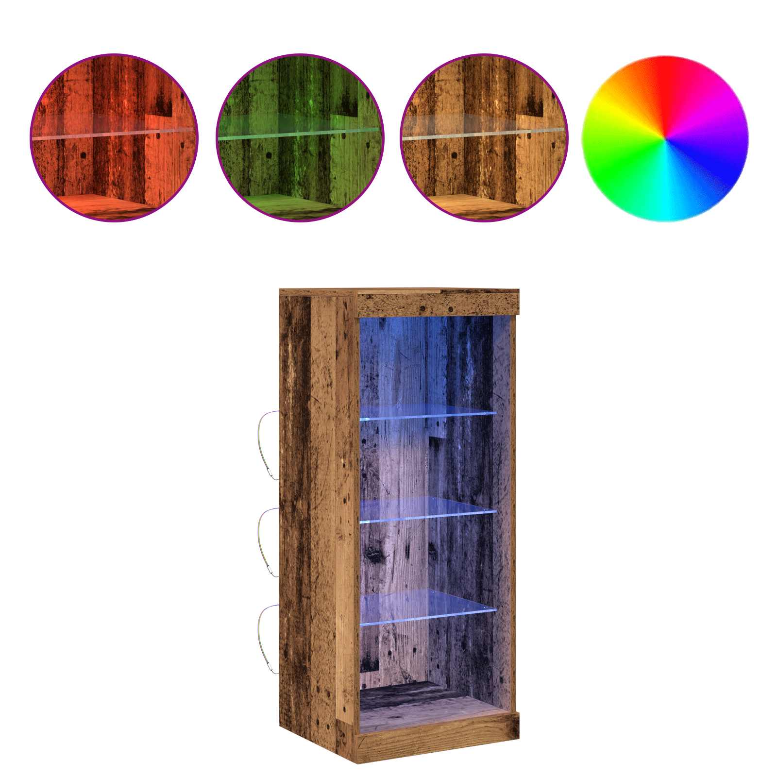 LED Kummuti Vana puit 41 x 37 x 100 cm Tehispuit 25 Kõik vajalik sinu aeda ja koju! LED Kummuti Vana puit 41 x 37 x 100 cm Tehispuit - Image 2