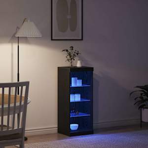 LED komoda Černý dub 41 x 37 x 100 cm kompozitní dřevo - obrázek 5