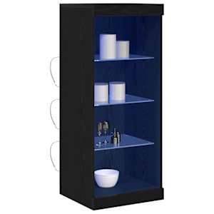 LED komoda Černý dub 41 x 37 x 100 cm kompozitní dřevo - obrázek 3