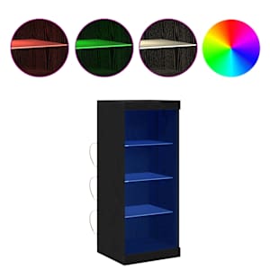 LED komoda Černý dub 41 x 37 x 100 cm kompozitní dřevo - obrázek 4