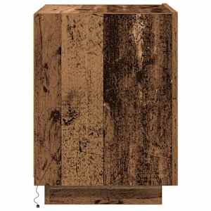 Noční skříňka se zásuvkou 2 pcs Staré dřevo 45 x 40 x 55 cm - obrázek 9