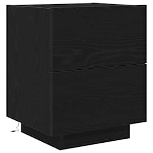 Noční skříňka 2 pcs Černý dub 45 x 40 x 55 cm kompozitní dřevo - obrázek 7