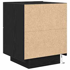 Noční skříňka 2 pcs Černý dub 45 x 40 x 55 cm kompozitní dřevo - obrázek 10