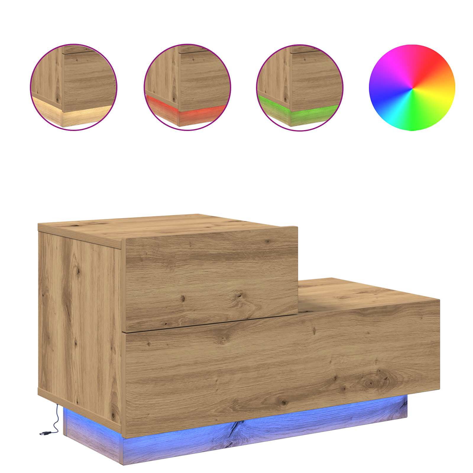Yöpöytäkaappi Artisan tammi 70 x 36 x 40,5 cm Tekninen puu