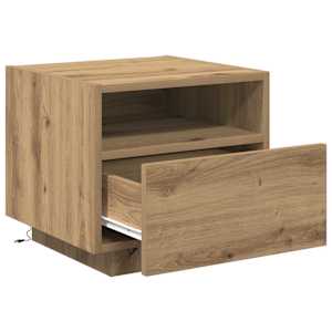 Noční skříňka se zásuvkou 2 pcs Artisanový dub 40 x 39 x 37 cm - obrázek 7