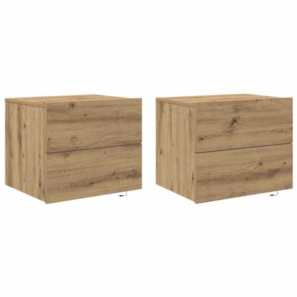 vidaXL &Ouml;&ouml;lambi kapp 2 tk K&auml;sit&ouml;&ouml;puu 50 x 39 x 41 cm Tehispuit