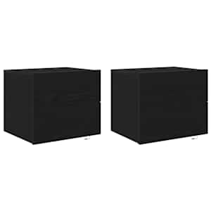 Noční skříňka 2 pcs Černý dub 50 x 39 x 41 cm kompozitní dřevo - obrázek 2