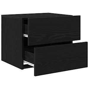 Noční skříňka 2 pcs Černý dub 50 x 39 x 41 cm kompozitní dřevo - obrázek 7
