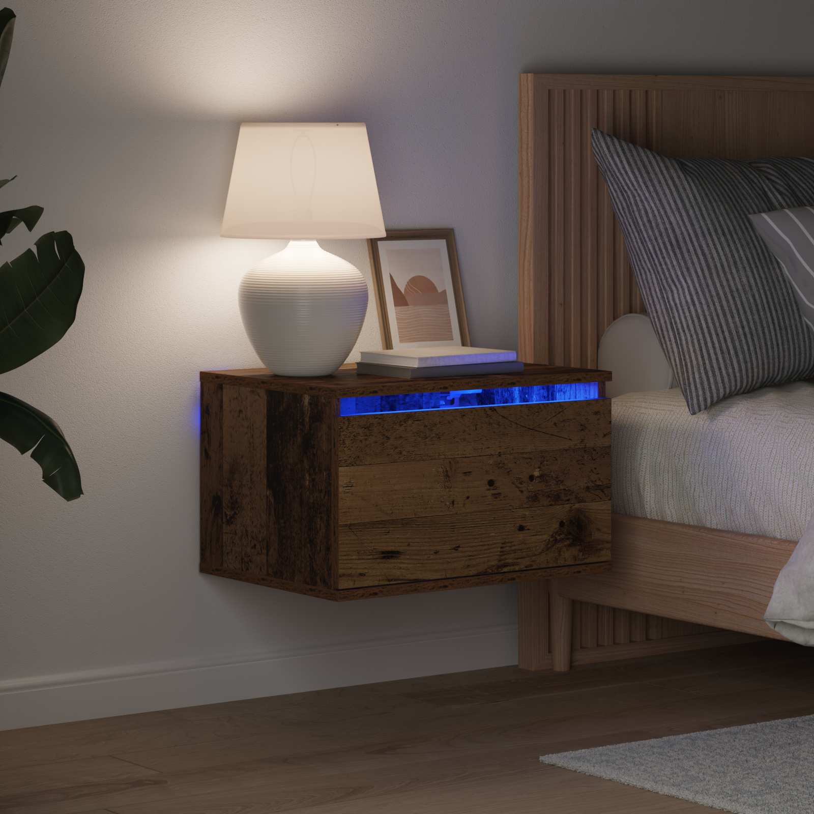 Stenska nočna omarica s predalom 2 pcs Star les Konstruiran les - slika 4