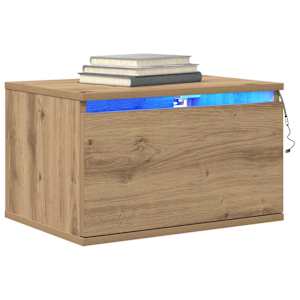 Nástěnná noční skříňka 2 pcs Artisanový dub 50 x 36 x 30 cm - obrázek 3