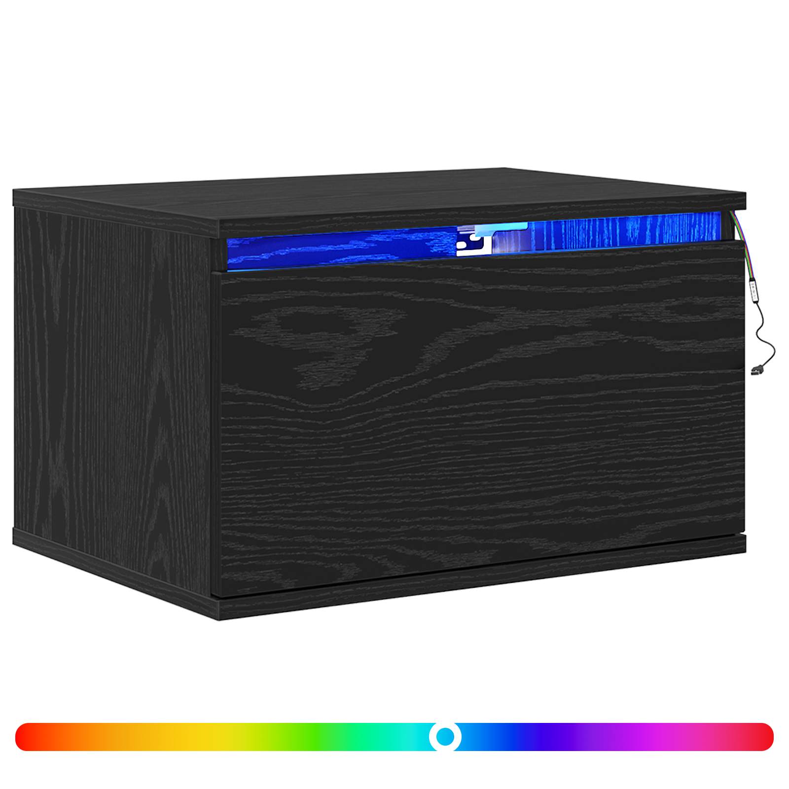 Стенен шкаф за нощно шкафче 2 pcs Черния дъб 50 x 36 x 30 см - Image 2