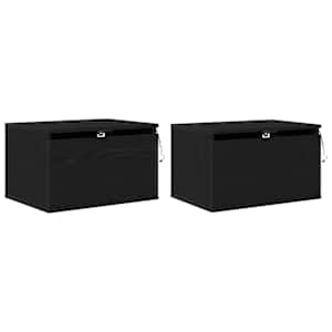 Nástěnná noční skříňka 2 pcs Černý dub 50 x 36 x 30 cm - obrázek 2