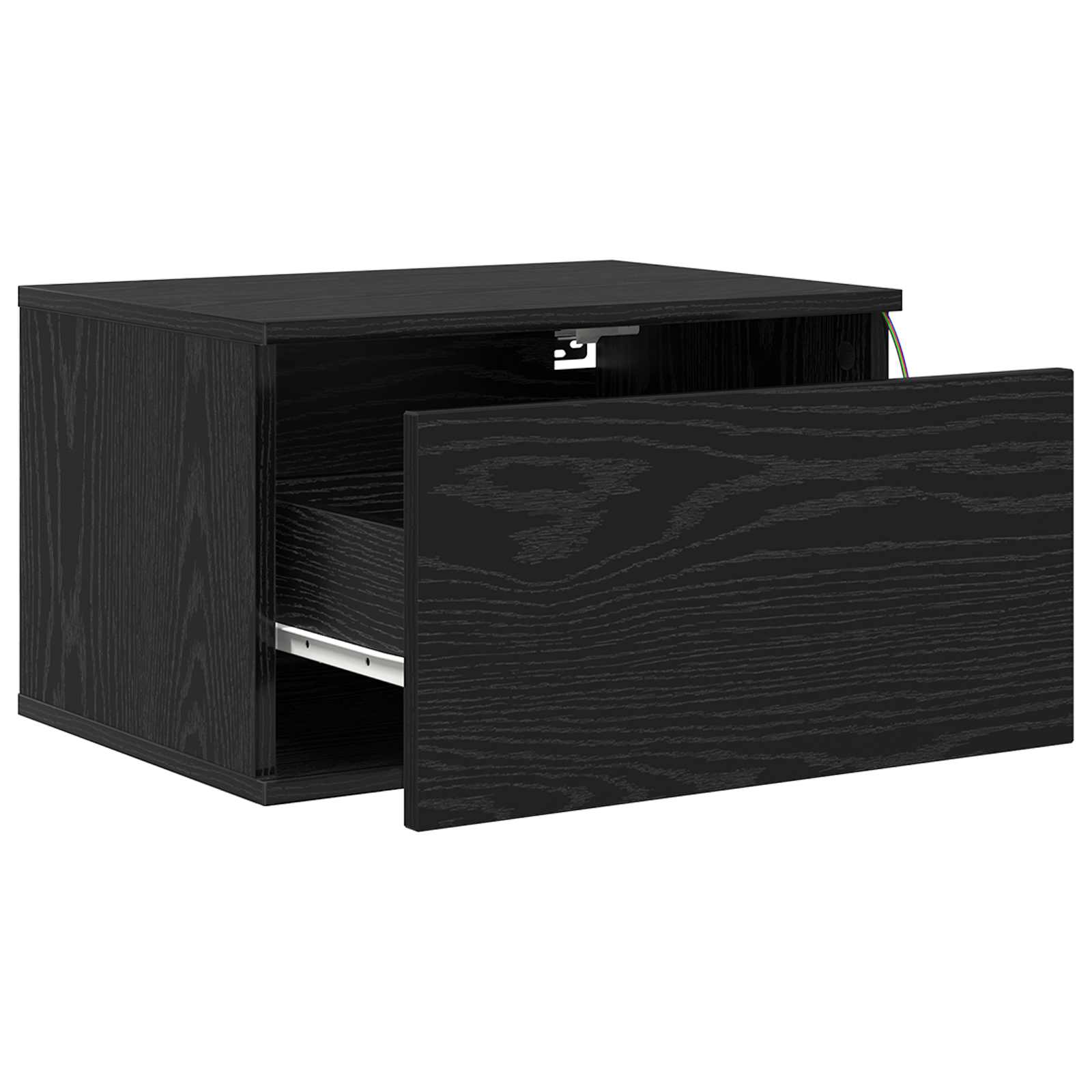 Стенен шкаф за нощно шкафче 2 pcs Черния дъб 50 x 36 x 30 см - Image 7