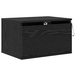 Nástěnná noční skříňka 2 pcs Černý dub 50 x 36 x 30 cm - obrázek 6