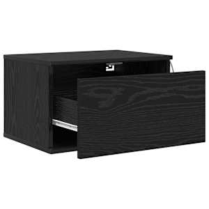 Nástěnná noční skříňka 2 pcs Černý dub 50 x 36 x 30 cm - obrázek 7