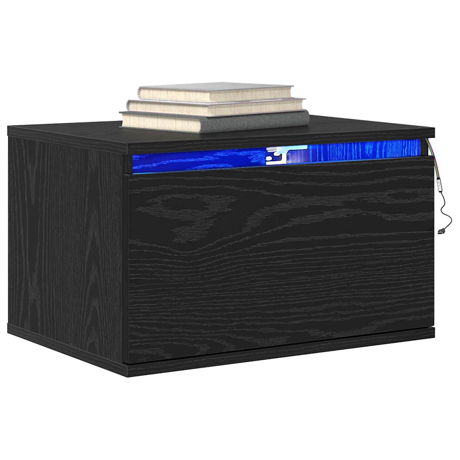 Стенен шкаф за нощно шкафче 2 pcs Черния дъб 50 x 36 x 30 см - Image 3