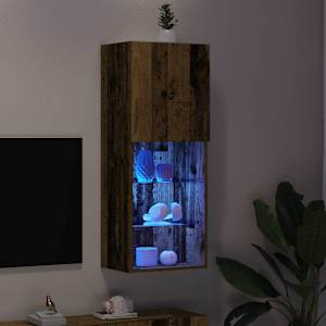 Sestava TV skříněk s LED Staré dřevo 40,5 x 30 x 102 cm - obrázek 5