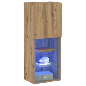 Sestava TV skříněk s LED Artisanový dub 40,5 x 30 x 102 cm - obrázek 3