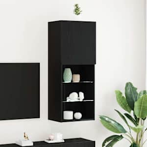 Sestava TV skříněk s LED Nástěnný Černý dub 40,5 x 30 x 102 cm - obrázek 1