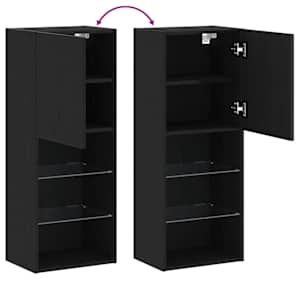 Sestava TV skříněk s LED Nástěnný Černý dub 40,5 x 30 x 102 cm - obrázek 13