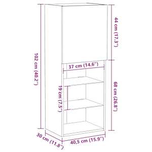 Sestava TV skříněk s LED Nástěnný Černý dub 40,5 x 30 x 102 cm - obrázek 14