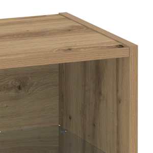 Floating Shelf with LED Light s policí Hnědá 40 x 28,5 x 40 cm - obrázek 9