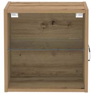 Floating Shelf with LED Light s policí Hnědá 40 x 28,5 x 40 cm - obrázek 6