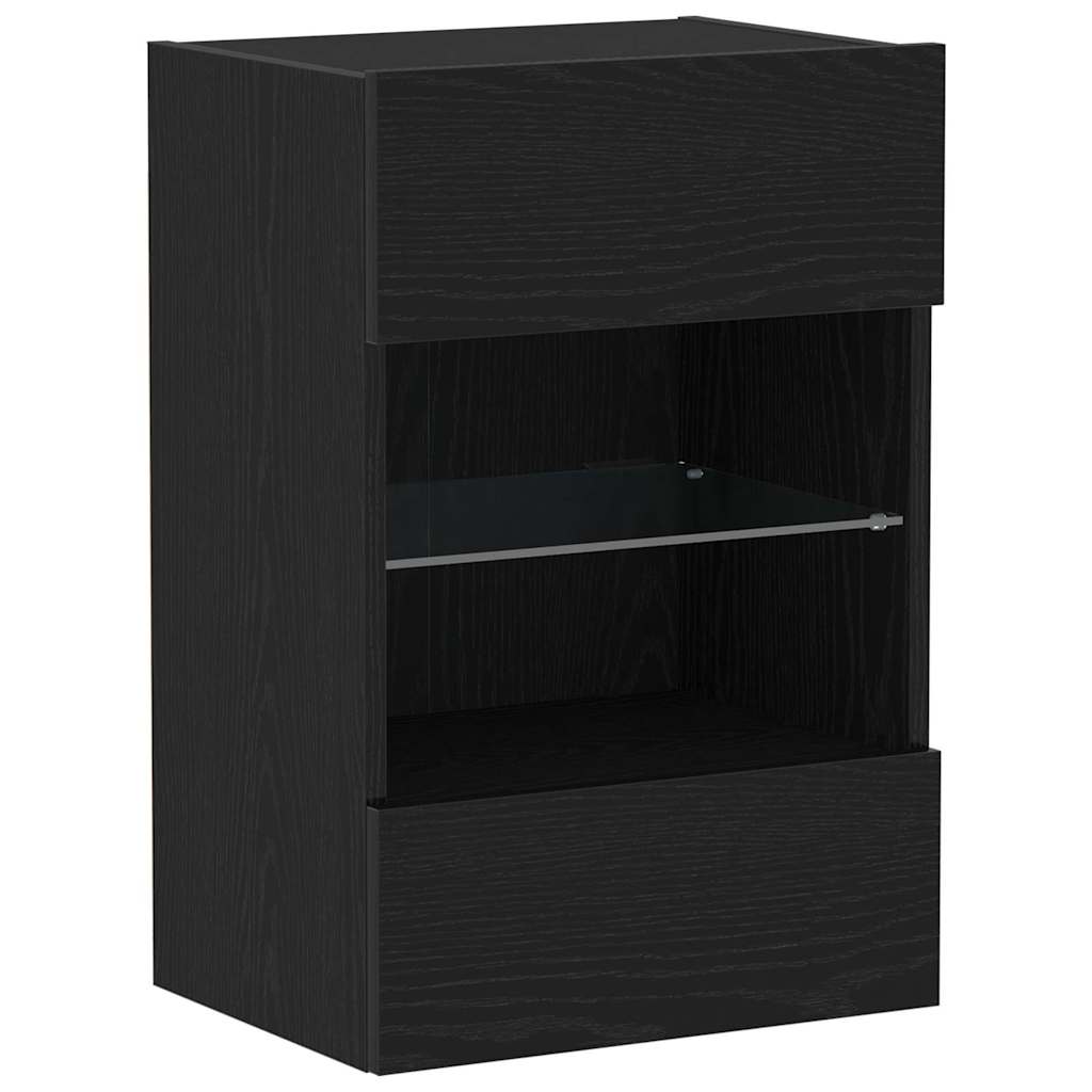 LED TV Kaappi Musta Tammi 40x30x60,5cm Tekninen Puu