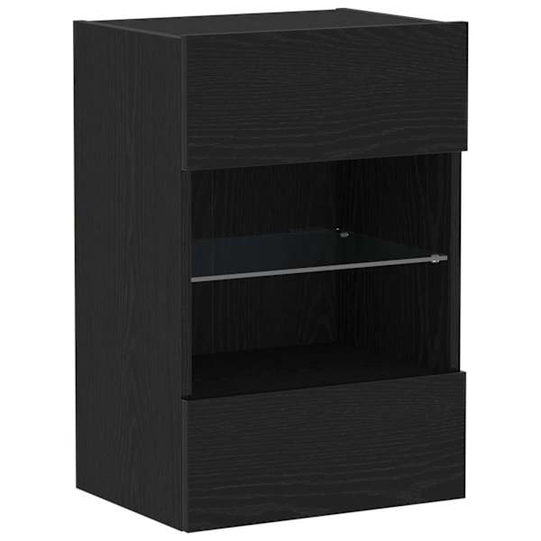 vidaXL Telerikapi komplekt 40 x 30 x 60,5 cm Must Tehispuit