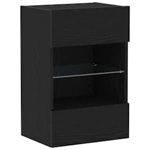 Sestava TV skříněk Nástěnný 2 pcs Černá 40 x 30 x 60,5 cm - obrázek 7