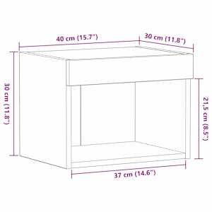 Sestava TV skříněk s LED 2 pcs Staré dřevo 40 x 30 x 30 cm - obrázek 15