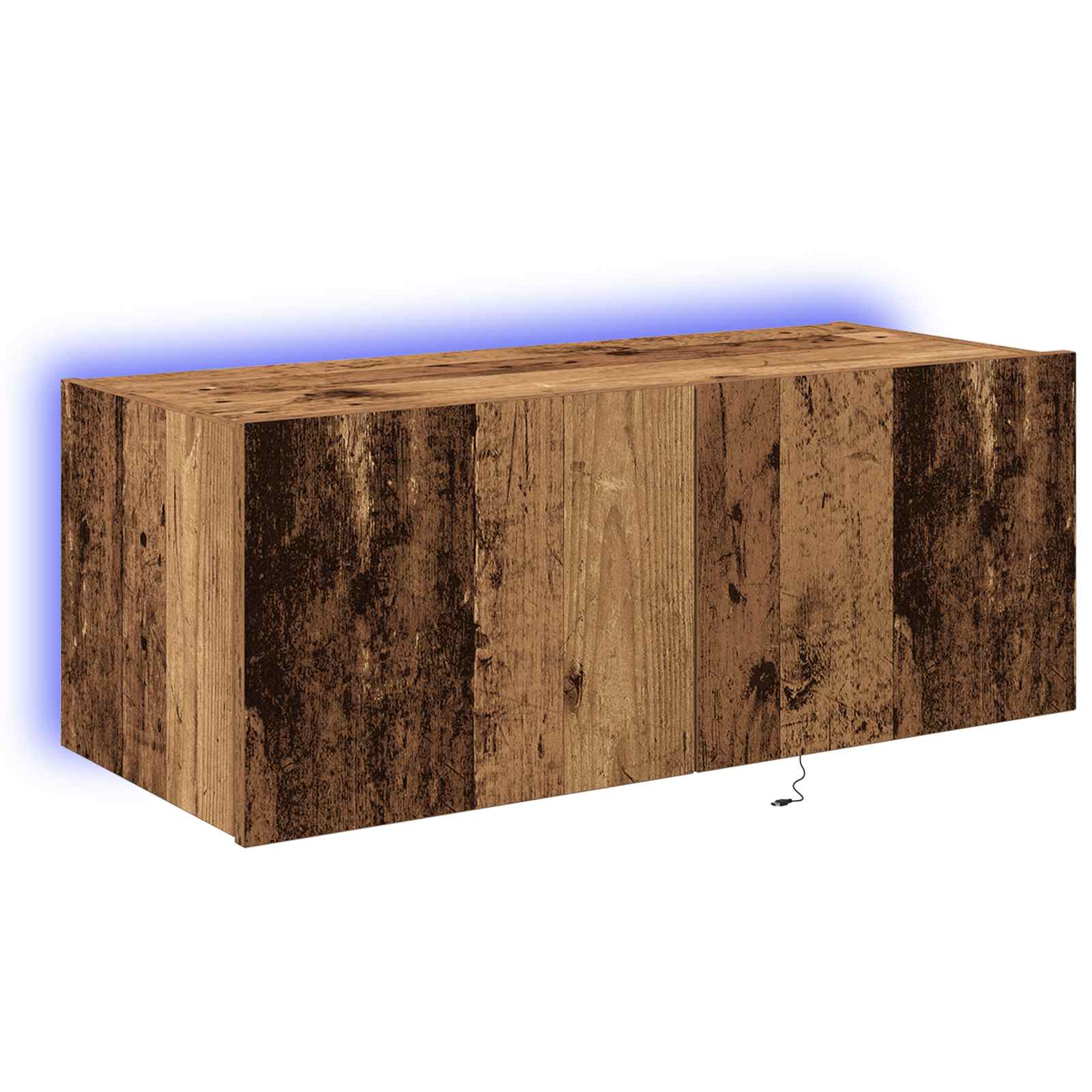 vidaXL TV Fali Szekrény LED-del Öreg fa 80 x 35 x 31 cm Faanyag