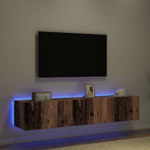 TV wall cabinet Nástěnný 2 pcs Staré dřevo 80 x 35 x 31 cm - obrázek 5