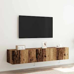 TV wall cabinet Nástěnný 2 pcs Staré dřevo 80 x 35 x 31 cm - obrázek 1