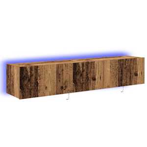 TV wall cabinet Nástěnný 2 pcs Staré dřevo 80 x 35 x 31 cm - obrázek 2
