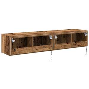 TV wall cabinet Nástěnný 2 pcs Staré dřevo 80 x 35 x 31 cm - obrázek 10