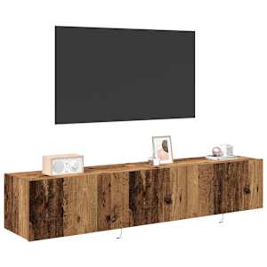 TV wall cabinet Nástěnný 2 pcs Staré dřevo 80 x 35 x 31 cm - obrázek 3