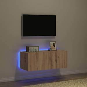 TV wall cabinet Artisanový dub 80 x 35 x 31 cm kompozitní dřevo - obrázek 5