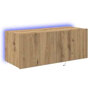 TV wall cabinet Artisanový dub 80 x 35 x 31 cm kompozitní dřevo - obrázek 2