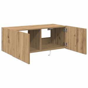 TV wall cabinet Artisanový dub 80 x 35 x 31 cm kompozitní dřevo - obrázek 7