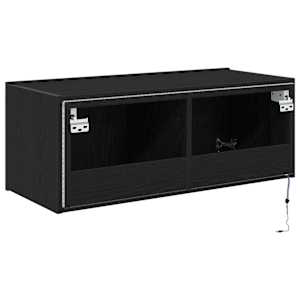 TV wall cabinet Černý dub 80 x 35 x 31 cm kompozitní dřevo - obrázek 10