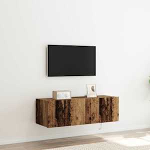 TV wall cabinet s LED 2 pcs Staré dřevo 100 x 35 x 31 cm - obrázek 1
