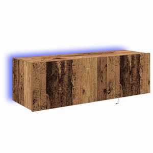 TV wall cabinet s LED 2 pcs Staré dřevo 100 x 35 x 31 cm - obrázek 2