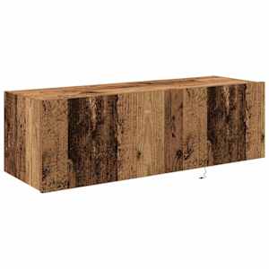 TV wall cabinet s LED 2 pcs Staré dřevo 100 x 35 x 31 cm - obrázek 6