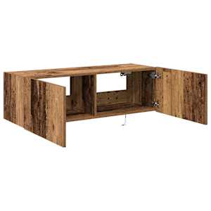 TV wall cabinet s LED 2 pcs Staré dřevo 100 x 35 x 31 cm - obrázek 7